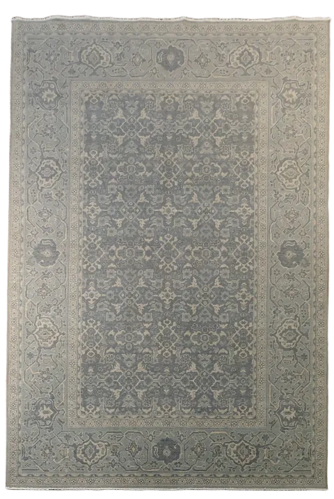 Silver Washed Ziegler Turkish Area Rug 7x10