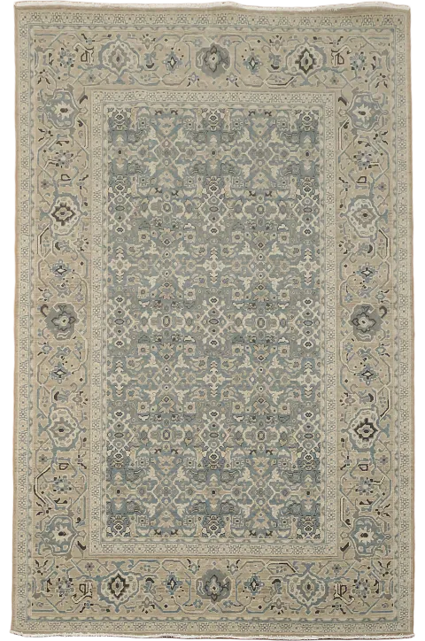Silver Washed Ziegler Turkish Area Rug 7x10
