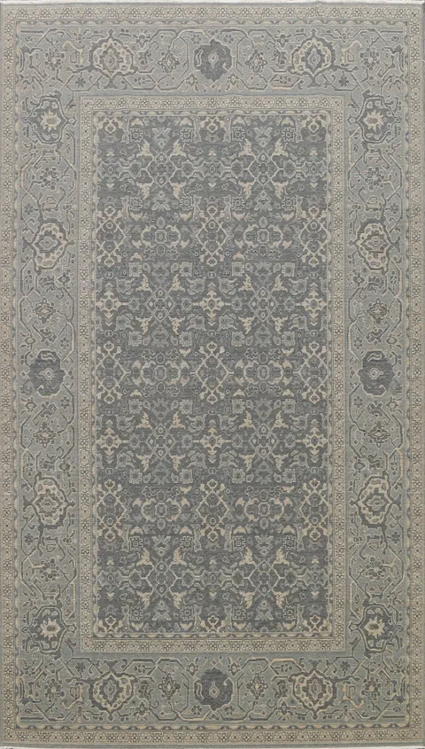 Silver Washed Ziegler Turkish Area Rug 7x10