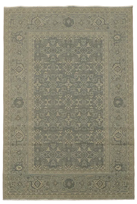 Silver Washed Ziegler Turkish Area Rug 7x10
