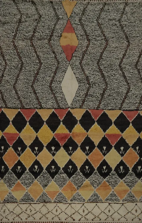 Luxurious Moroccan Area Rug 8x10 with Unique Geometric Patterns