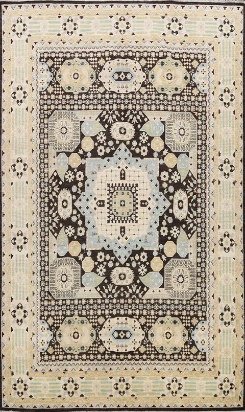 Geometric Khotan Oriental Area Rug 9x12