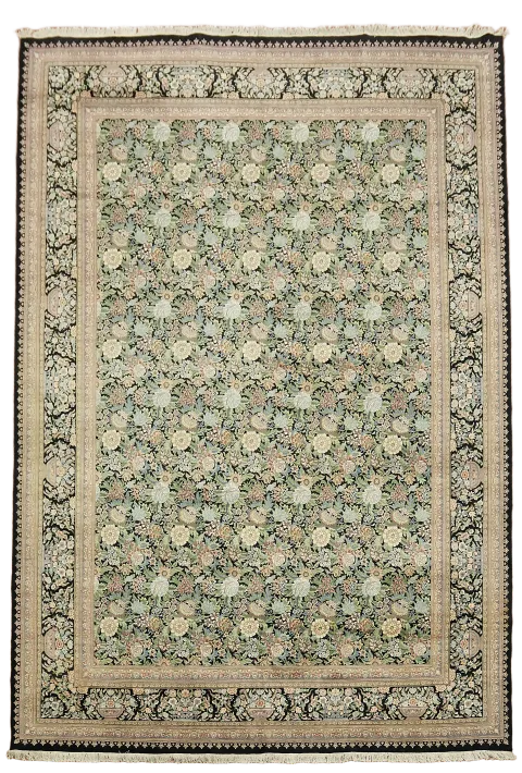 Vegetable Dye Floral Aubusson Oriental Area Rug 12x18