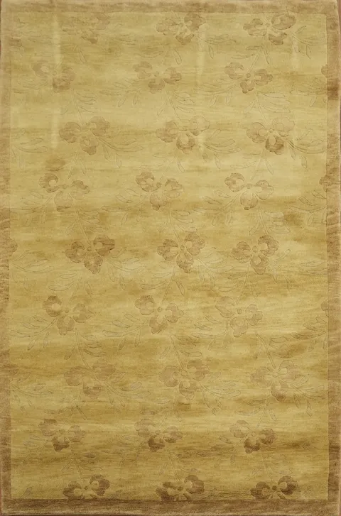 All-Over Floral Nepal Tibetan Oriental Area Rug 4x6