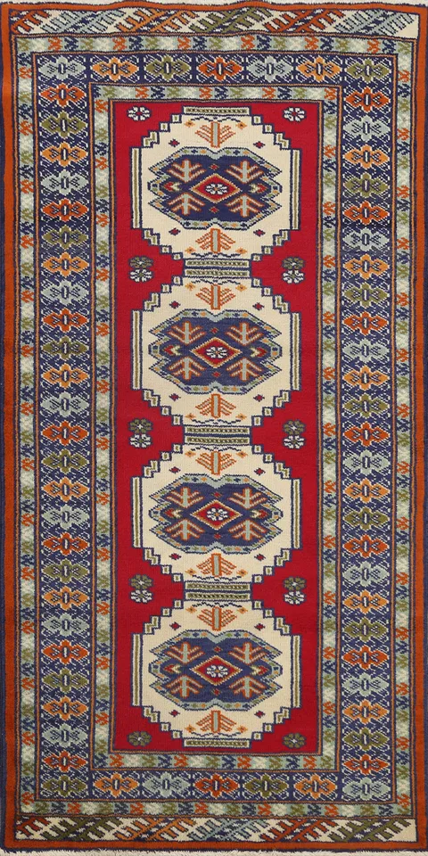 Geometric Ardebil Persian Area Rug 3x5