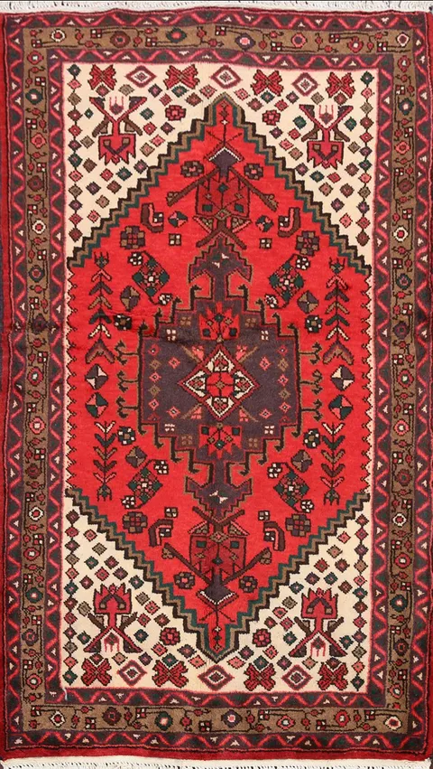 Tribal Hamedan Persian Area Rug 3x5
