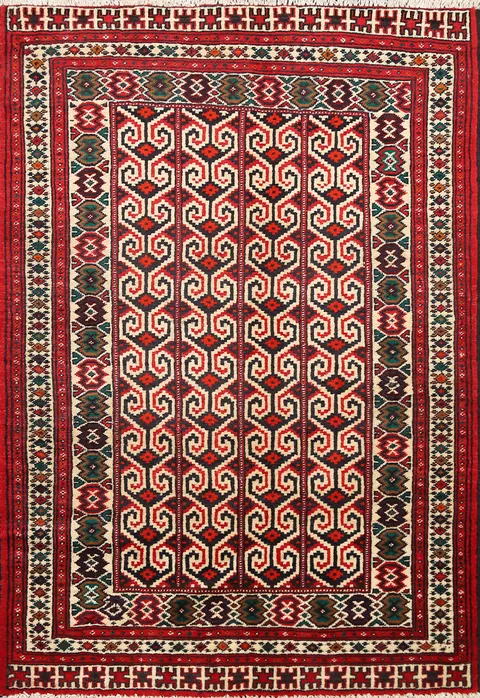 Geometric Balouch Persian Area Rug 3x4