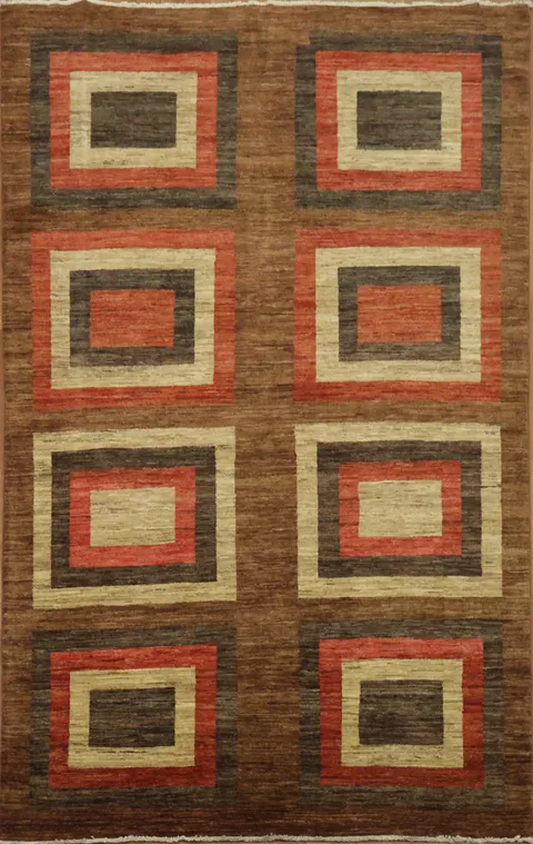 100% Vegetable Dye Gabbeh Kashkoli Oriental Area Rug 6x9