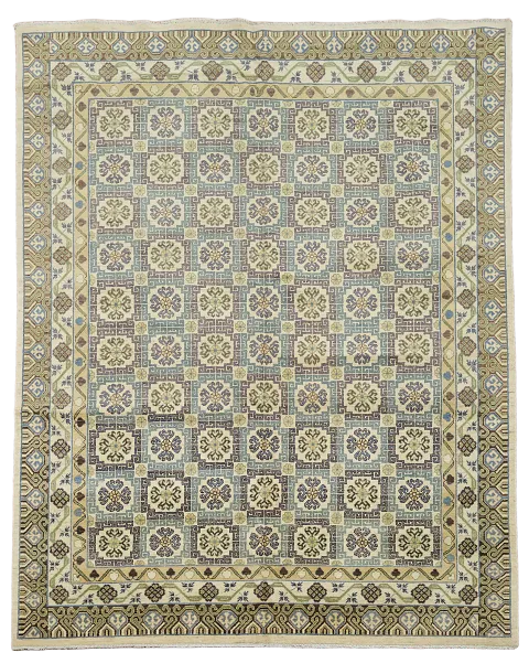 100% Vegetable Dye All-Over Khotan Oriental Area Rug 8x10