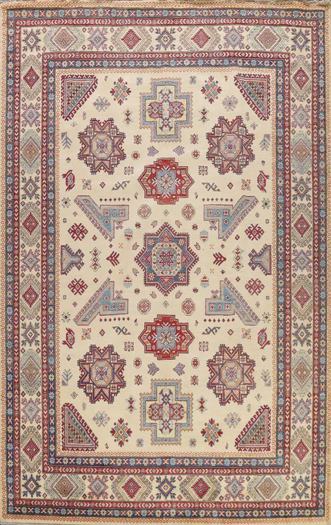 100% Vegetable Dye Super Kazak Oriental Area Rug 9x12
