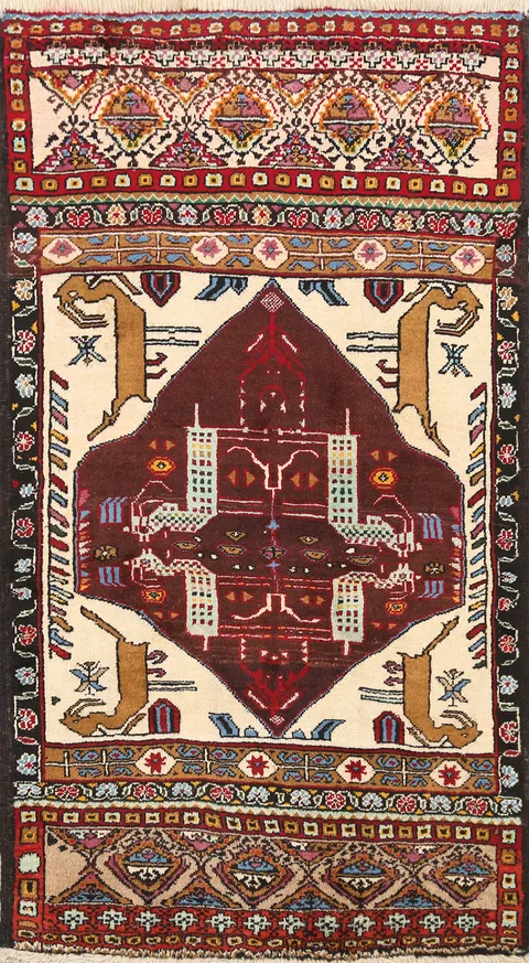 Geometric Balouch Persian Area Rug 3x5