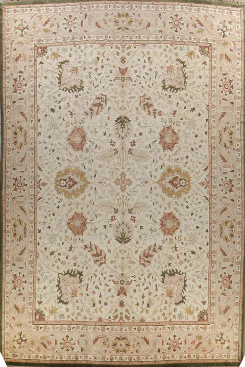 100% Vegetable Dye Large Agra Oriental Area Rug 17x22