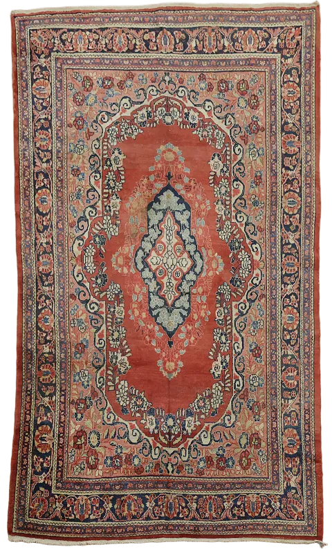 Antique Floral Mahal Persian Area Rug 8x11