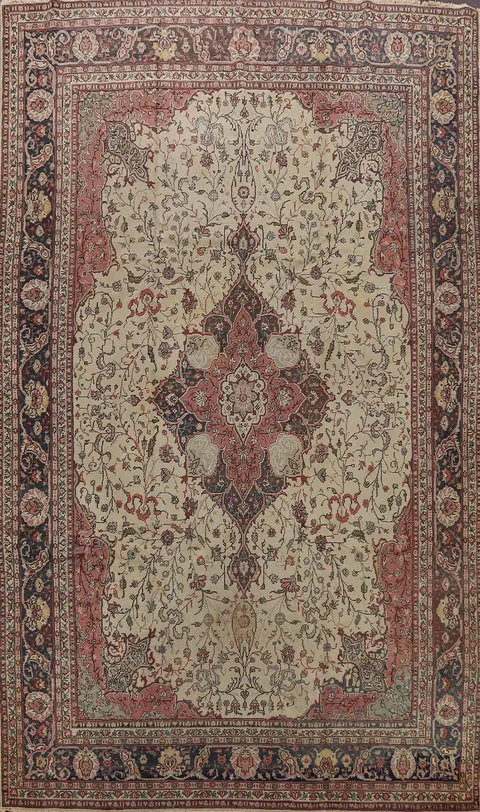 Antique 100% Vegetable Dye Oushak Oriental Area Rug 9x12