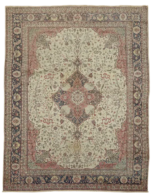 Antique 100% Vegetable Dye Oushak Oriental Area Rug 9x12