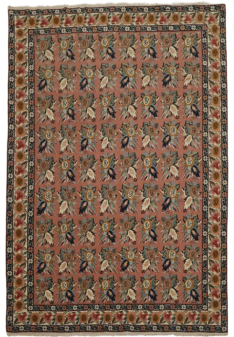 All-Over Floral Aubusson Oriental Area Rug 8x11