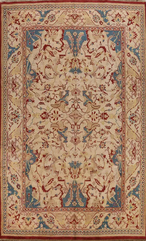 100% Vegetable Dye Floral Oushak Oriental Area Rug 9x12