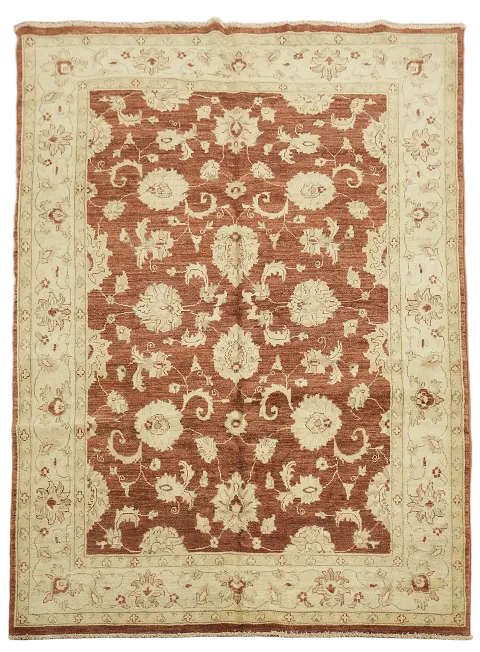 Luxurious Traditional Style Rug with Graceful Floral Motifs 6x9 ft