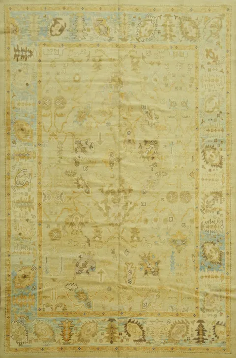 100% Vegetable Dye Oushak Turkish Area Rug 9x12