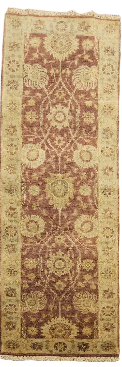 Floral Peshawar Oriental Runner Rug 3x8