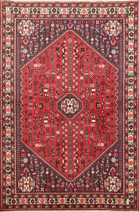 Vegetable Dye Tribal Abadeh Persian Area Rug 3x5