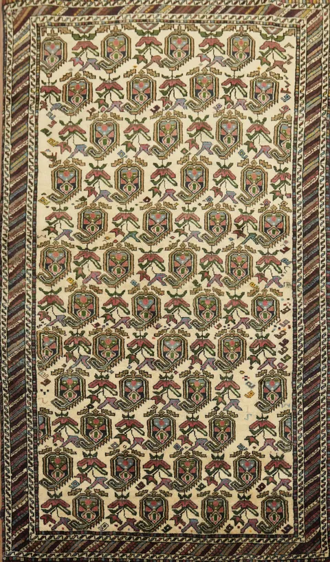 Geometric Sirjan Persian Area Rug 3x5
