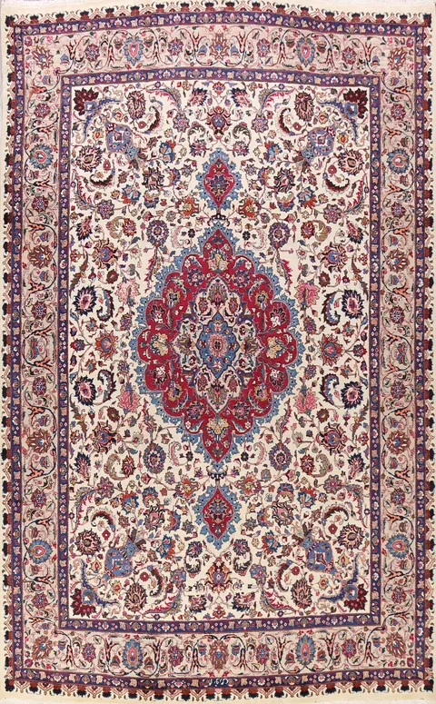 100% Vegetable Dye Floral Kashmar Persian Area Rug 10x13