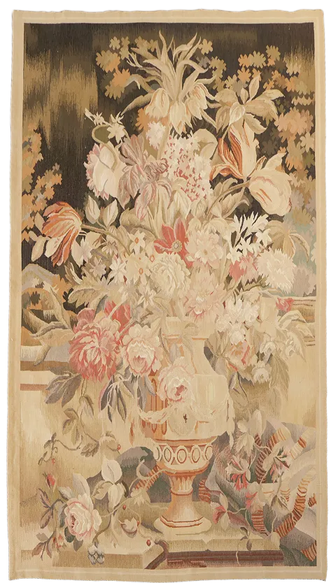 Elegant Bouquet Design Floral Tapestry Wall Hanging Rug 3'x5'