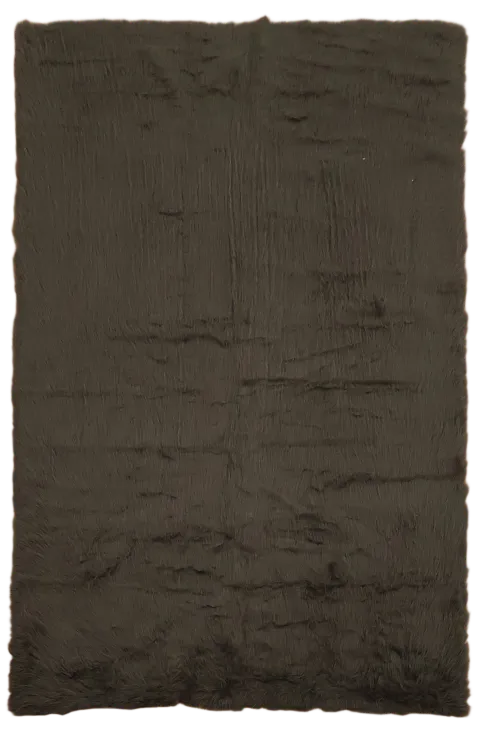 Luxurious Dark Plush Shaggy Rug for Minimalist Decor 5'x7'