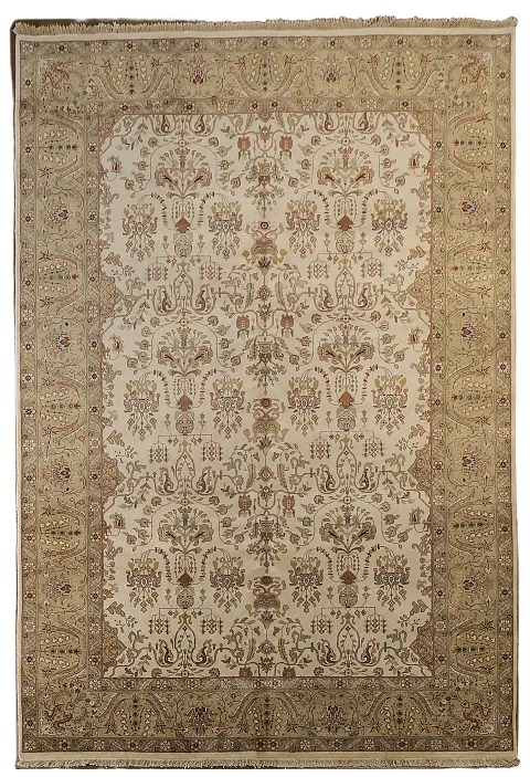 100% Vegetable Dye Floral Kashan Oriental Area Rug 7x10