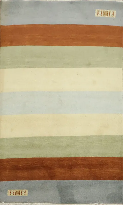 Modern Gabbeh Kashkoli Oriental Area Rug 3x5