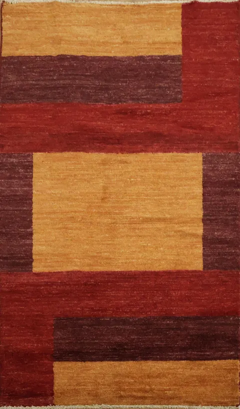 Modern Gabbeh Kashkoli Oriental Area Rug 3x5