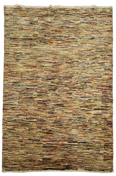 Modern Gabbeh Kashkoli Oriental Area Rug 3x5