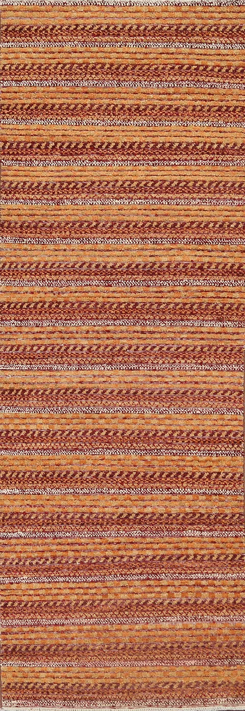 Stripe Gabbeh Kashkoli Oriental Runner Rug 2x8