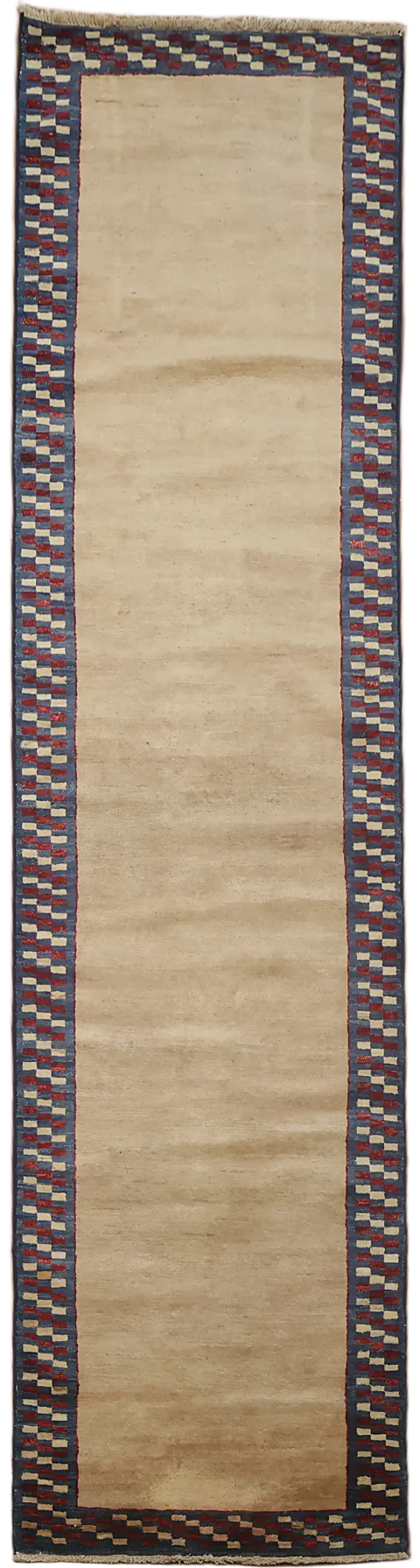 Modern Gabbeh Kashkoli Oriental Runner Rug 3x10