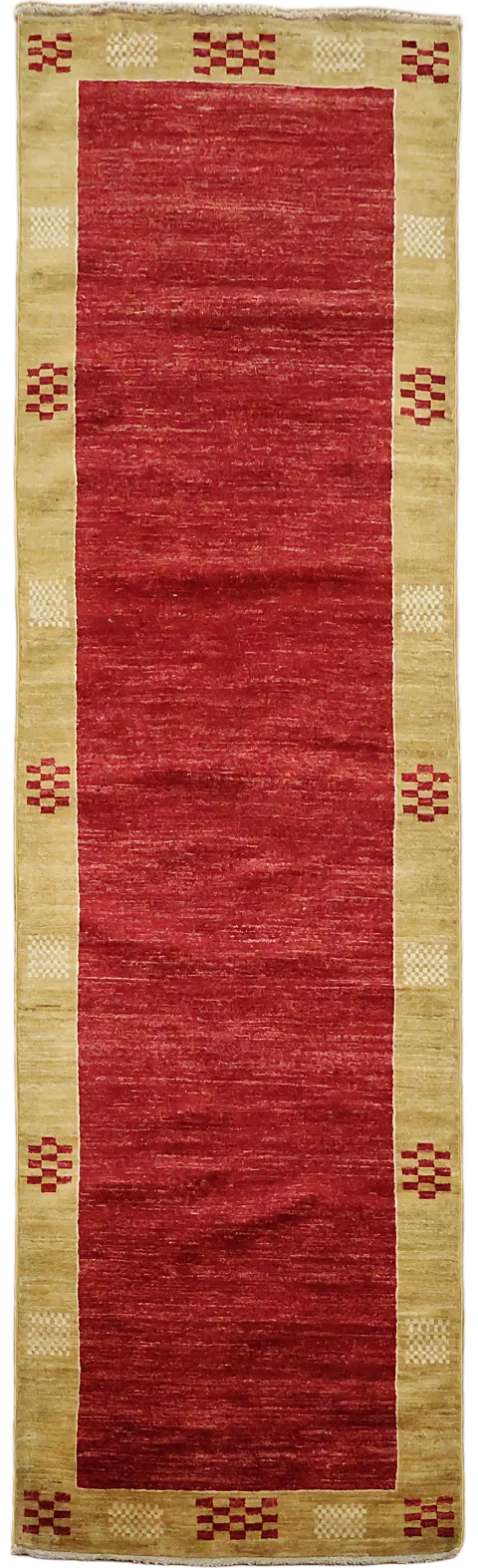 Contemporary Gabbeh Kashkoli Oriental Runner Rug 3x9