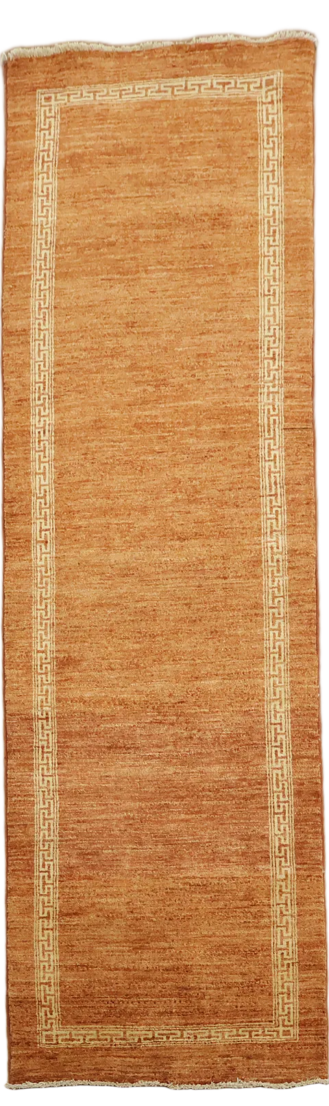 Bordered Gabbeh Kashkoli Oriental Runner Rug 3x9