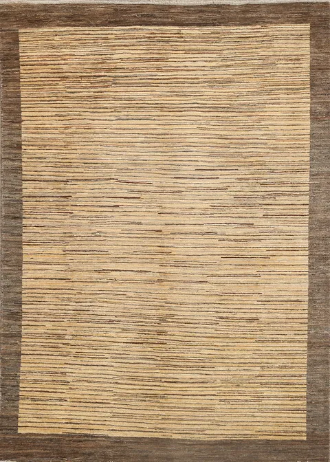 Bordered Gabbeh Kashkoli Oriental Area Rug 5x7