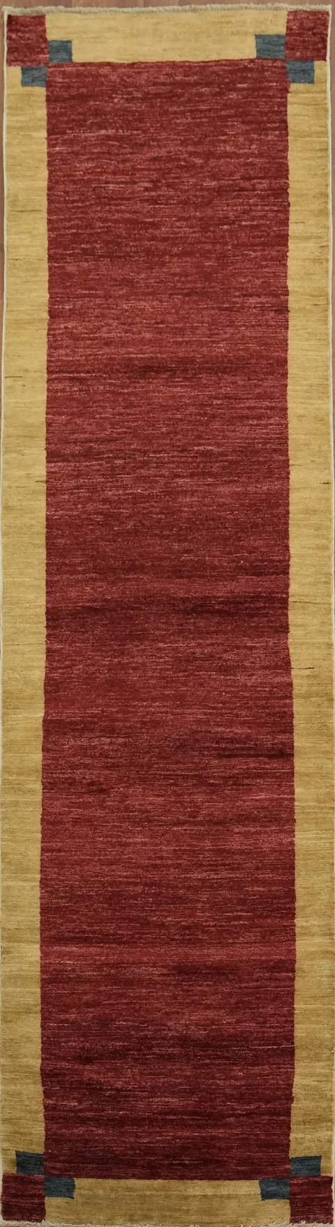 Contemporary Gabbeh Kashkoli Oriental Runner Rug 3x10