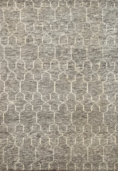 Modern Trellis Moroccan Oriental Area Rug 5x7