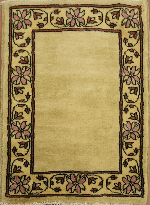 Bordered Gabbeh Kashkoli Oriental Area Rug 2x3