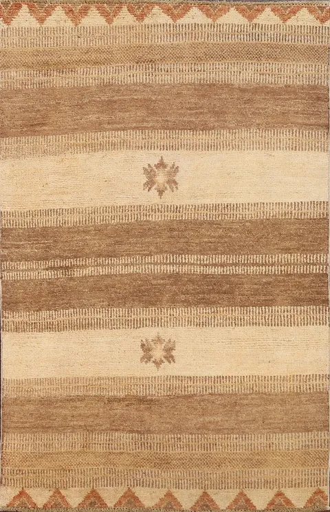 Contemporary Gabbeh Kashkoli Oriental Area Rug 4x6