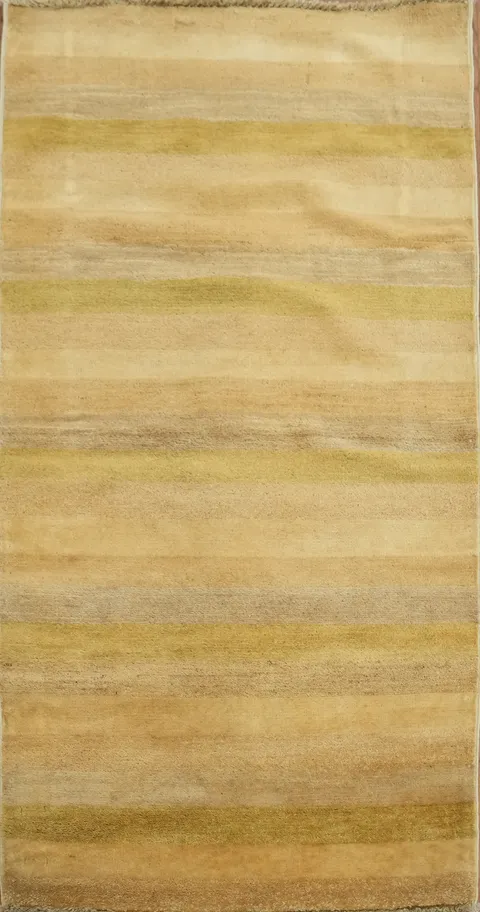 Contemporary Stripe Gabbeh Kashkoli Oriental Area Rug 2x4
