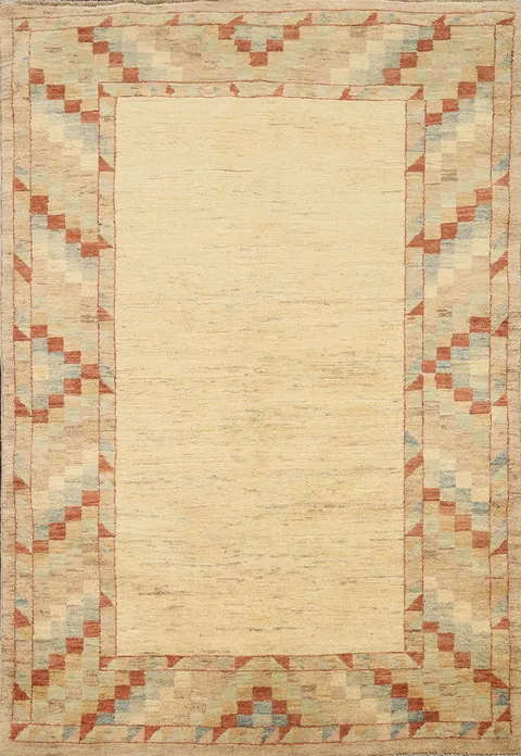 Contemporary Gabbeh Kashkoli Oriental Area Rug 4x6