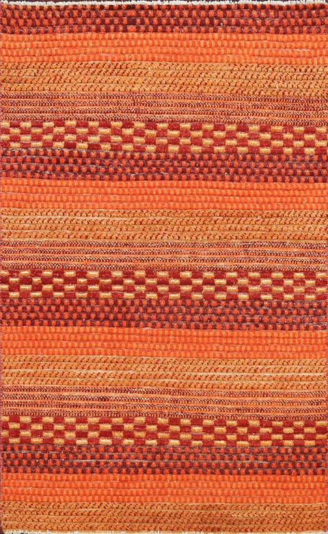 Contemporary Gabbeh Kashkoli Oriental Area Rug 3x5