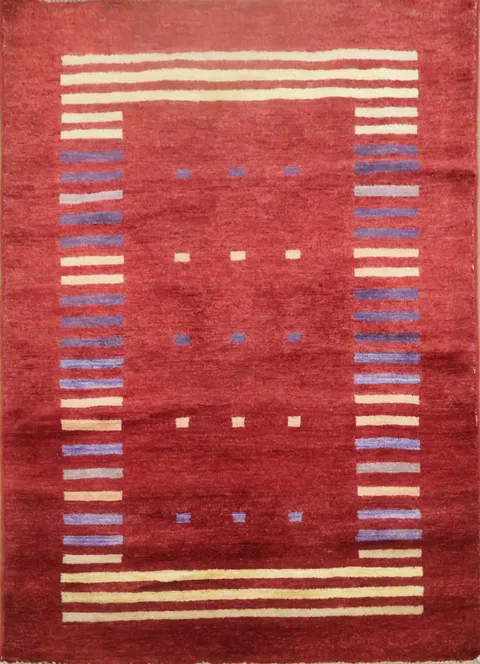 Contemporary Gabbeh Kashkoli Handmade Rug 3x4