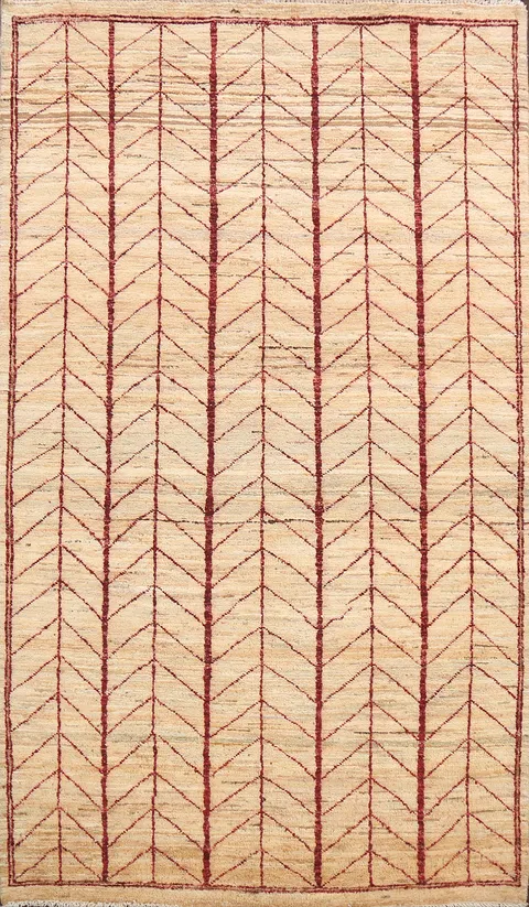 Contemporary Gabbeh Kashkoli Oriental Area Rug 4x7