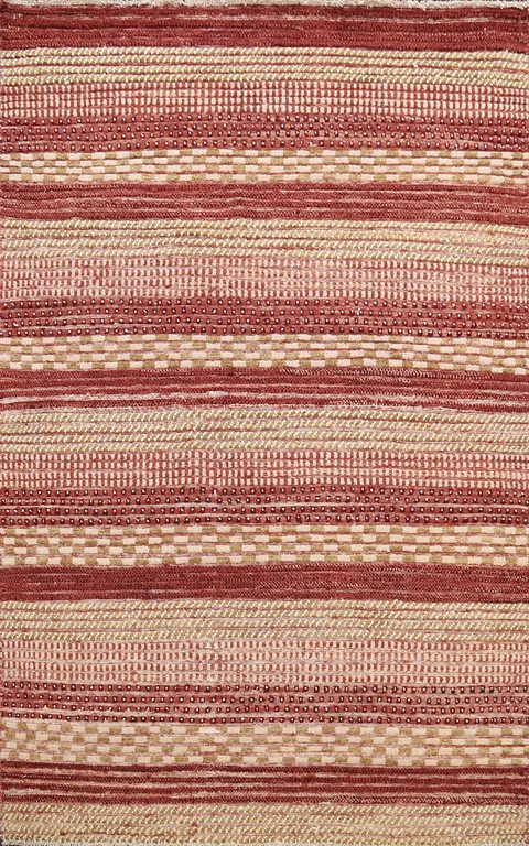Contemporary Gabbeh Kashkoli Oriental Area Rug 5x7