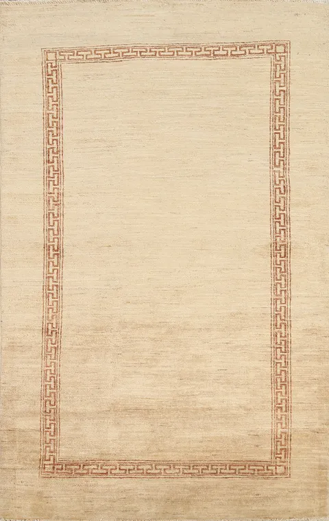 Contemporary Gabbeh Kashkoli Oriental Area Rug 4x6