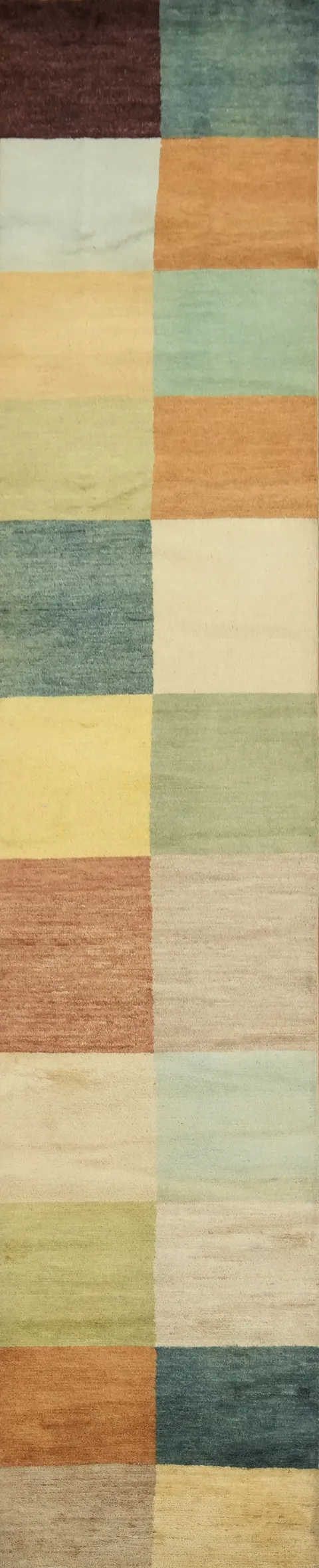 Contemporary Gabbeh Kashkoli Oriental Runner Rug 3x13
